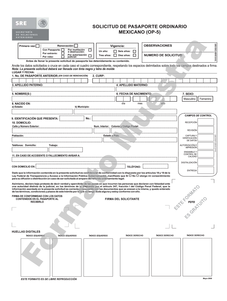 mexican passport application pdf Preview on Page 1.