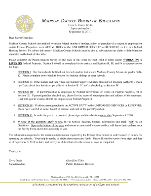 Madison County Parent-Student Survey