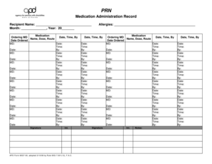 Medication Administration Record Form