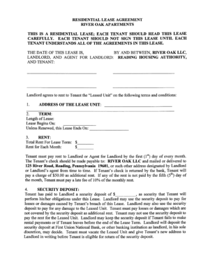 Residential Lease Agreement