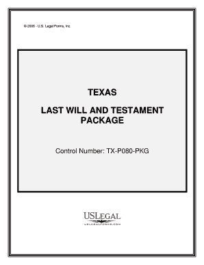 TEXAS LAST WILL AND TESTAMENT PACKAGE - s3.amazonaws ...