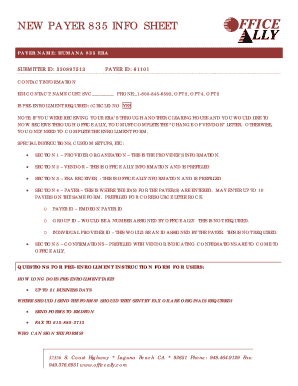 Humana 835 ERA Enrollment Form