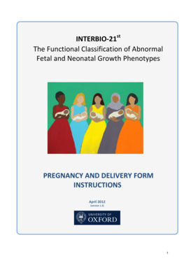 Pregnancy and Delivery Form