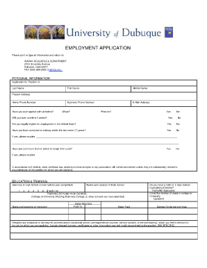 Employment Application Form