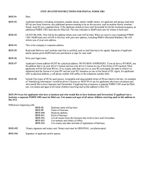 USPS Form 1583