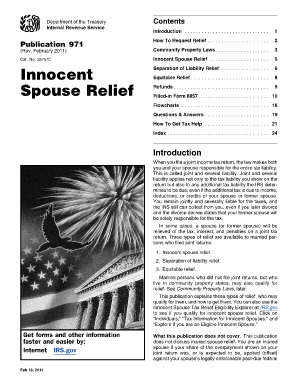 IRS Publication 971 Innocent Spouse Relief