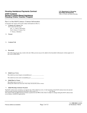 Housing Assistance Payments Contract