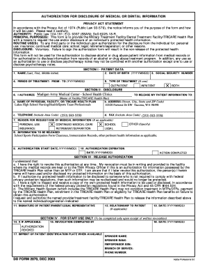 Authorization for Disclosure of Medical Information