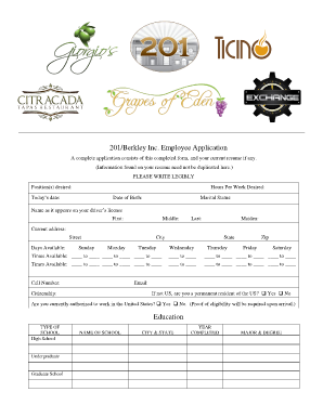 Sample Employment Application Form. flipping brochure