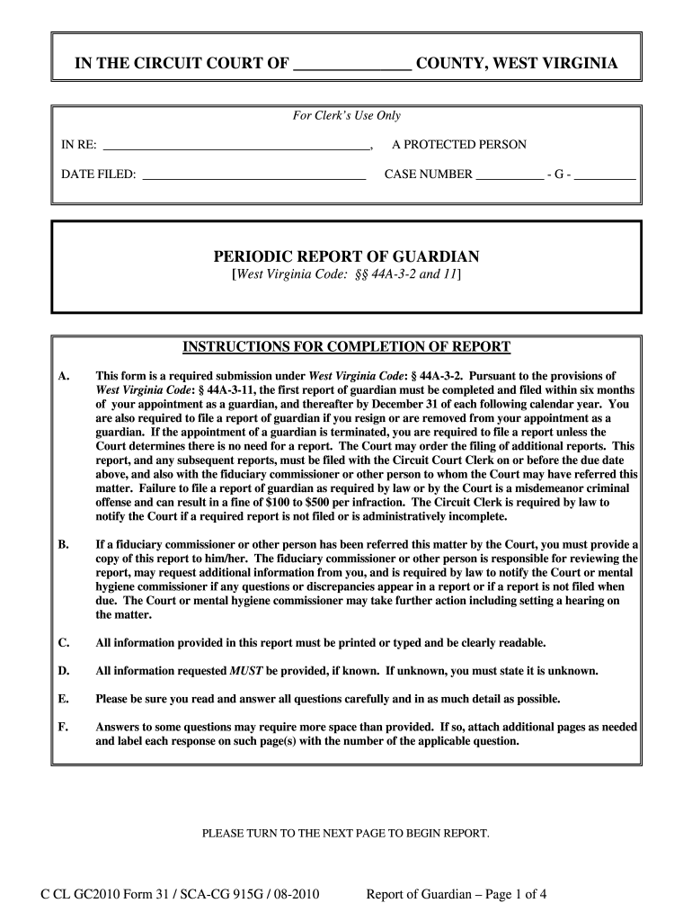 Periodic Report of Guardian - Monroe County, WV Government Online Preview on Page 1