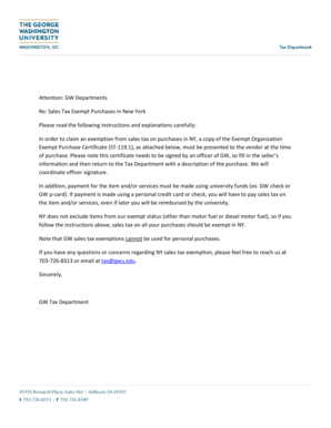 New York Sales Tax Exempt Purchase Certificate