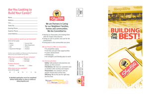 ShopRite Employment Application Form