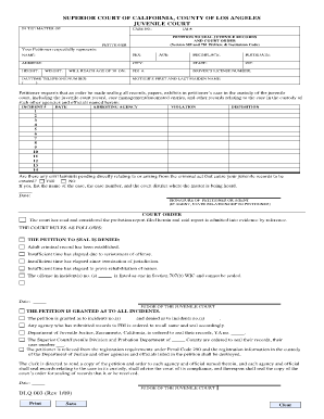 Petition to Seal Juvenile Records