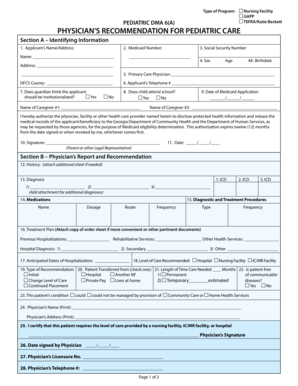 Physician's Recommendation for Pediatric Care