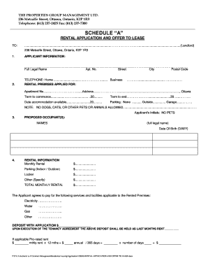 Rental Application and Offer to Lease