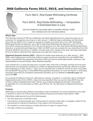 California Real Estate Withholding Certificate