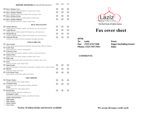 Fax cover sheet - Laziz