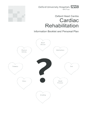 Cardiac Rehabilitation Information Booklet and Personal Plan