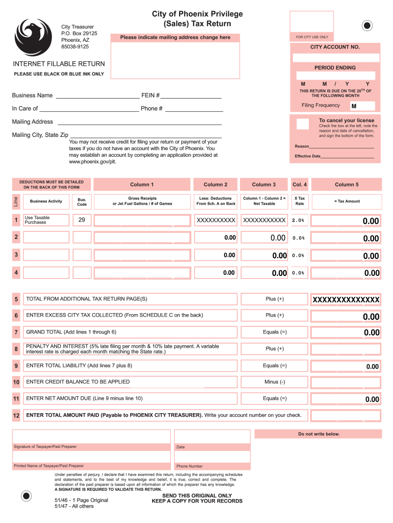 sales tax phoenix Preview on Page 1