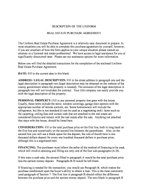 Uniform Real Estate Purchase Agreement