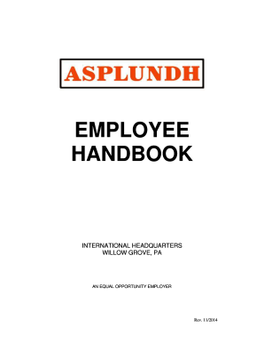 asplundh employee handbook 2014 form