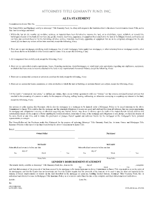 ALTA Statement Form 3004