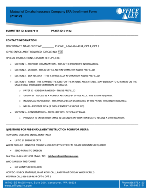 Mutual of Omaha Insurance Company ERA Enrollment Form