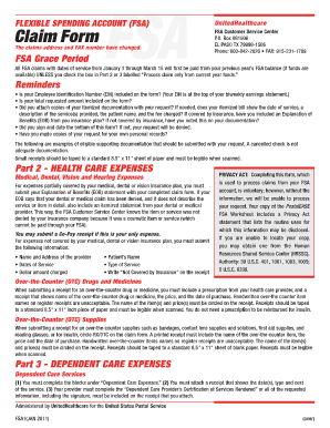 United healthcare reimbursement form - FSA Claim Form - NALC Br. 3825