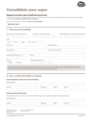Superannuation Transfer Request Form