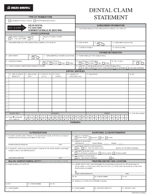 Delta Dental Claim Form