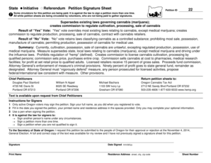 Petition templates - State Initiative Referendum Petition Signature Sheet 22 - Oregon ...