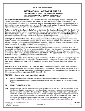 Arizona Divorce Decree Without Minor Children