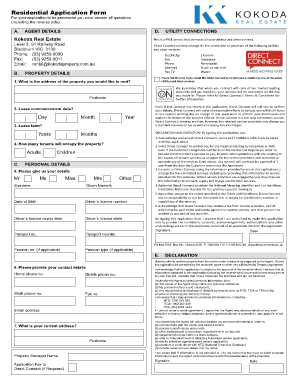 Residential Rental Application Form