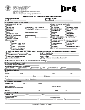 Application for Commercial Building Permit