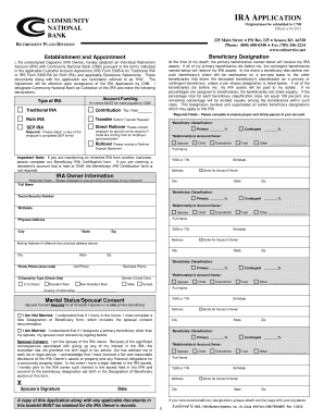 IRA Application Form