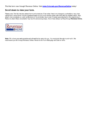 Colorado Amended Income Tax Return