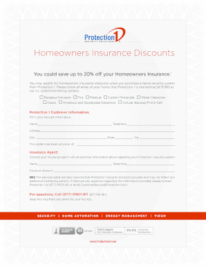 Homeowners Insurance Discount Form