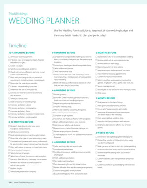 Use this Wedding Planning Guide to keep track of your wedding budget and