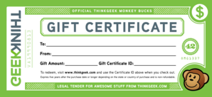 ThinkGeek Gift Certificate
