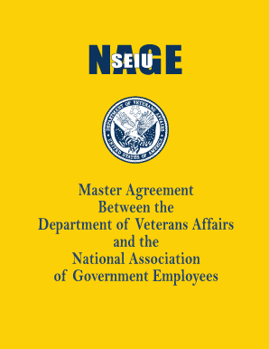 agreement master nage affairs veterans department pdffiller va