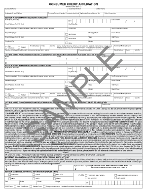 Credit facility application form - volkswagen credit application pdf