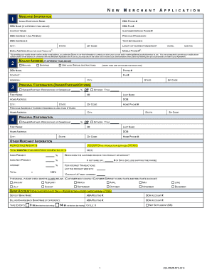 New Merchant Application
