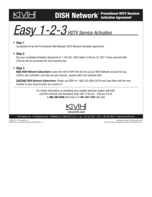 DISH Network HDTV Receiver Activation Agreement