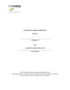 Landscape Works Agreement