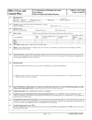 HUD 5-Year and Annual Plan Form