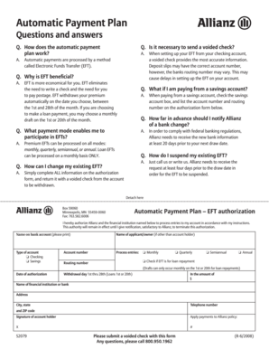 Automatic Payment Plan Authorization Form
