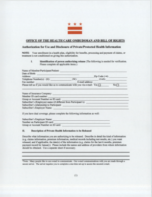 Authorization for Use and Disclosure of Private Health Information