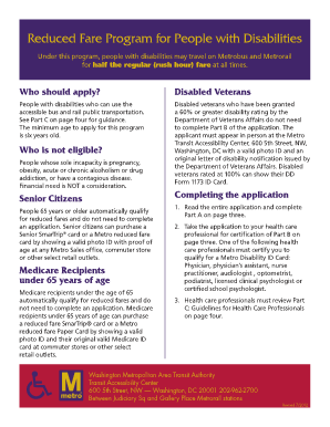 Metro Reduced Fare Program Application