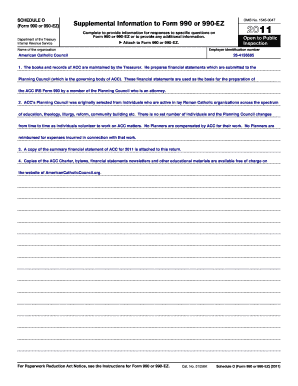 Schedule o 2011 1545 0047 form