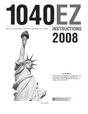 2008 Form 1040EZ Instructions
